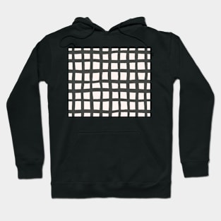 Charcoal and Cream check Hoodie